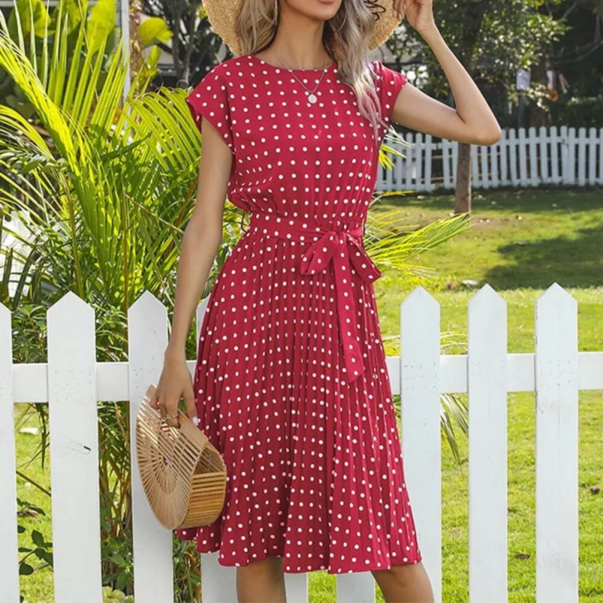 Abito lungo da donna 2024 Summer Vacation Pullover Beach Sundress Abito corto sottile moda femminile