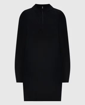 Allude Abito nero in lana e cashmere 24517751