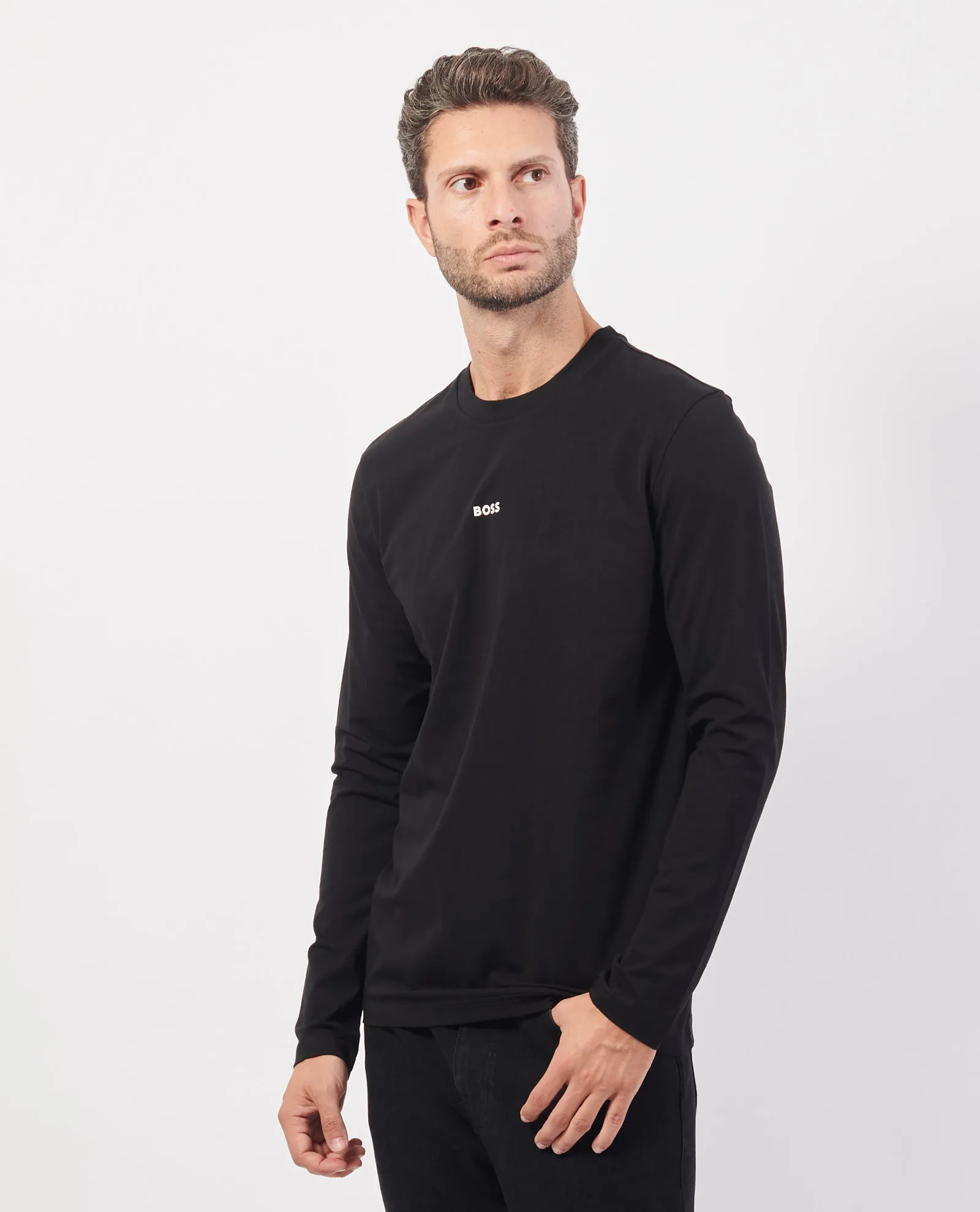 BOSS      Maglia uomo Boss regular fit in cotone con logo