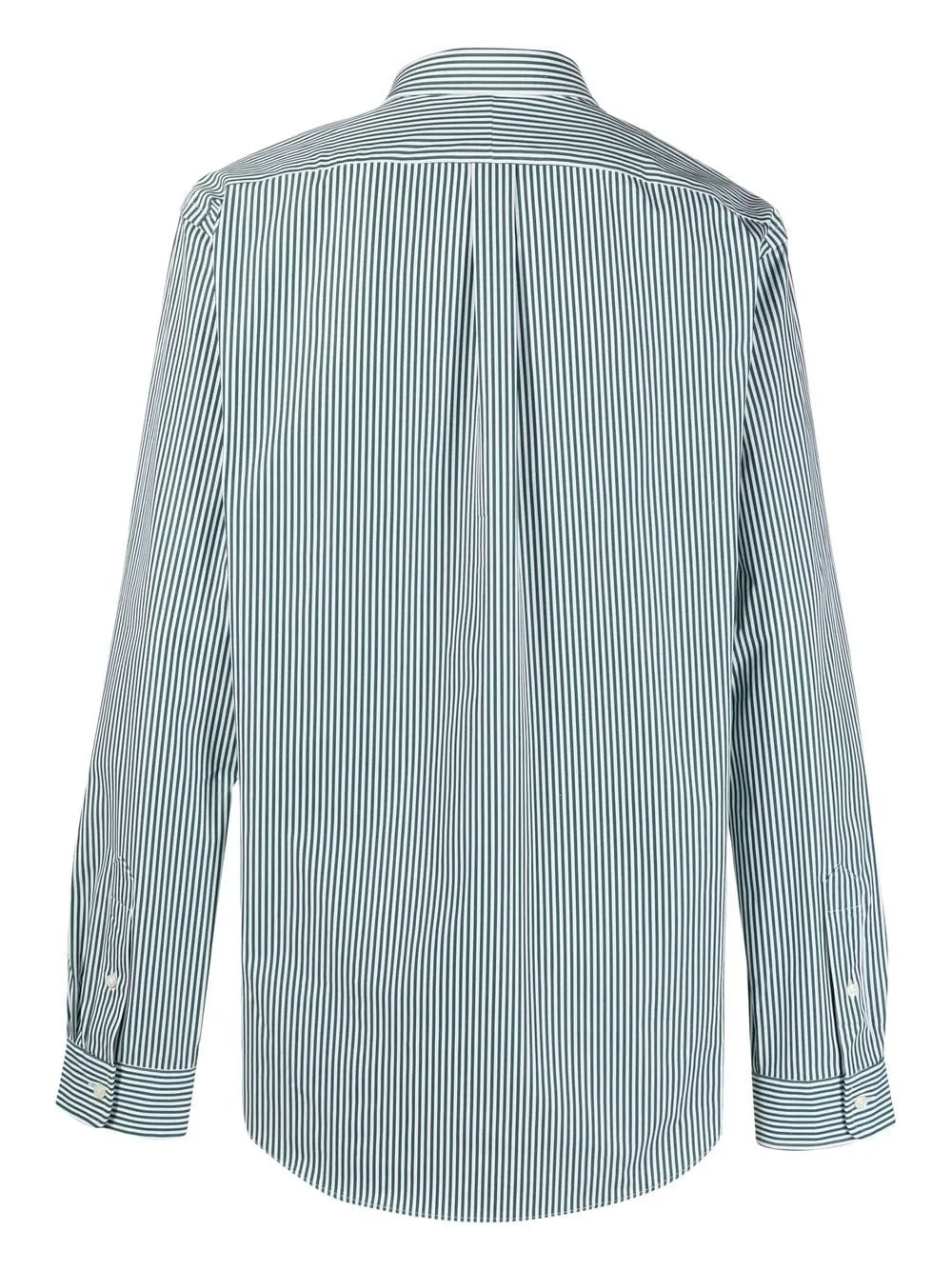 camicia verde a righe