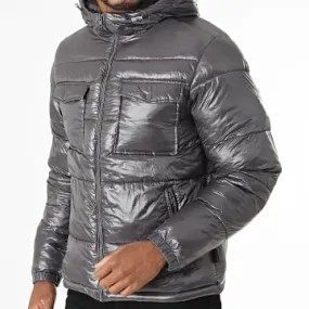 Cappotto con cappuccio Beach grigio antracite