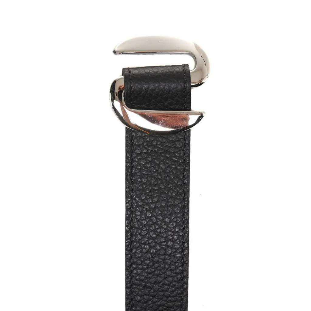 Cintura in pelle martellata nero