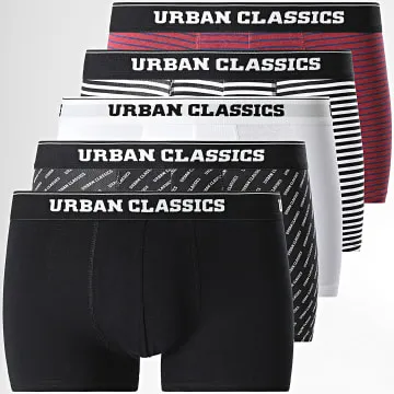 Confezione da 5 boxer TB3845 nero bianco bordeaux