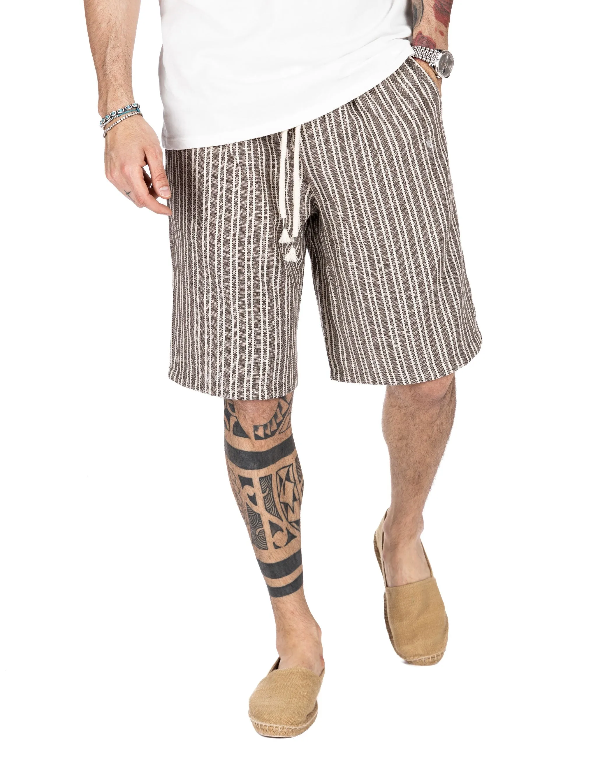 DANDY - BERMUDA GESSATO FANGO