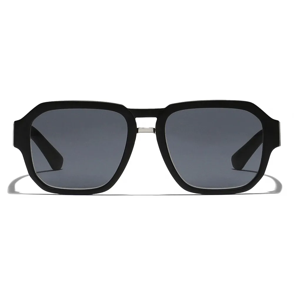 Dolce & Gabbana - Occhiale da Sole Mirror Logo - Nero Opaco - Dolce & Gabbana Eyewear