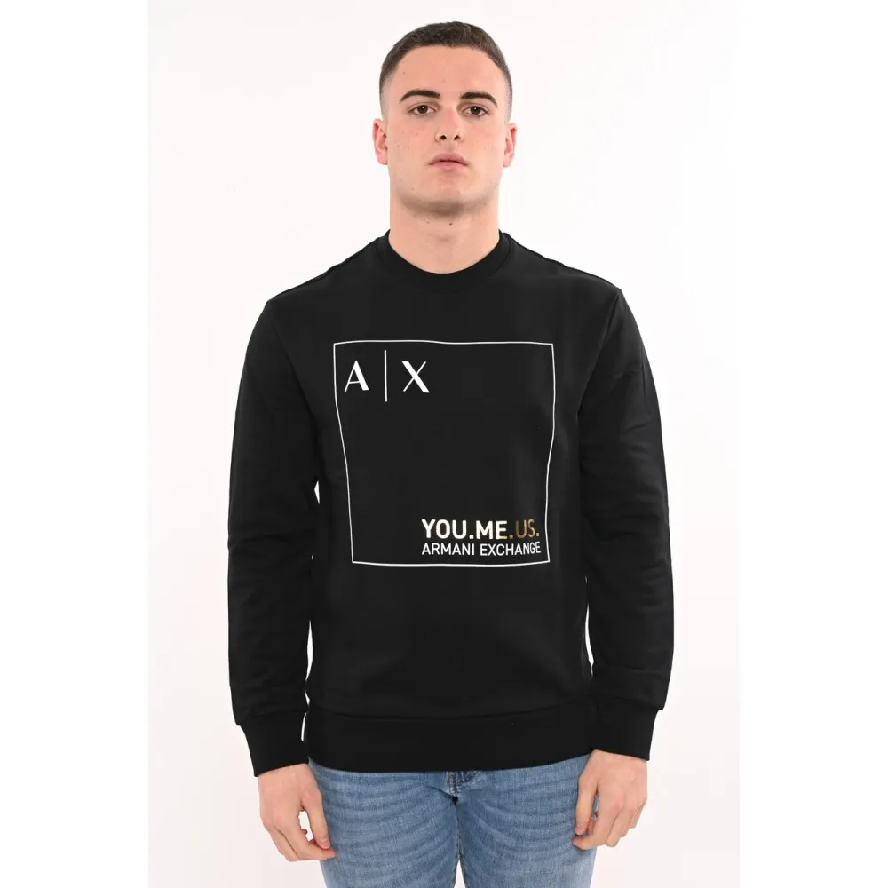 Felpa uomo logata Armani exchange