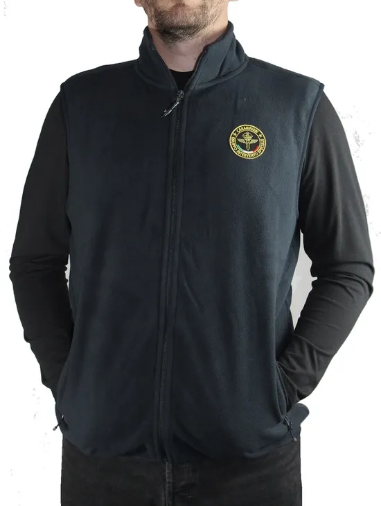 Gis Pile Gilet Col.blu Patch A Cuore
