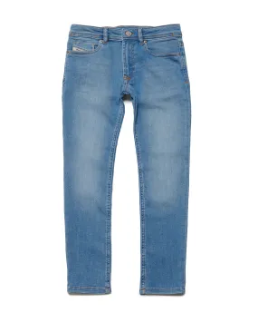 Jeans Sleenker skinny a lavaggio chiaro super stone washed in cotone stretch 4-8 anni