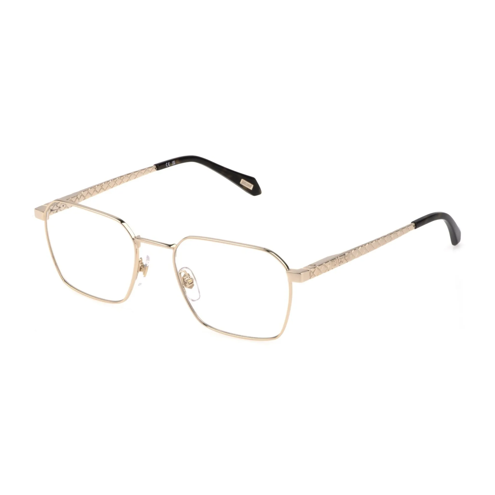   Just Cavalli VJC018 - 0300 Totale Oro Rosa Lucido | Occhiale Da Vista Uomo 