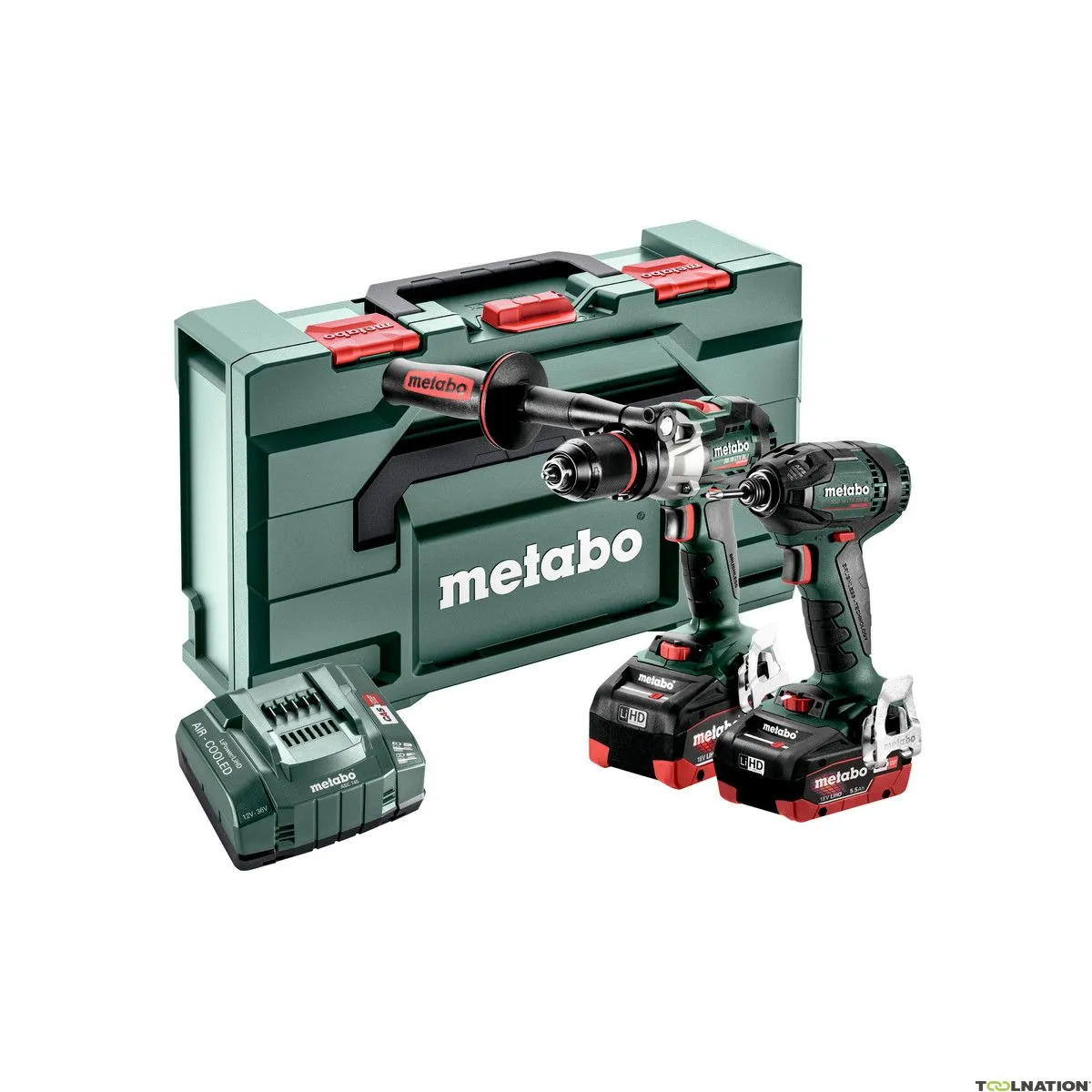 Metabo 685184000 Set combinato 2.1.15 18V 5,5Ah LiHD - trapano a percussione a batteria SB18LTX BL I + avvitatore a percussione 