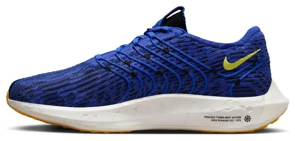 Nike Pegasus Turbo Flyknit Next Nature Blue Yellow Running Shoes