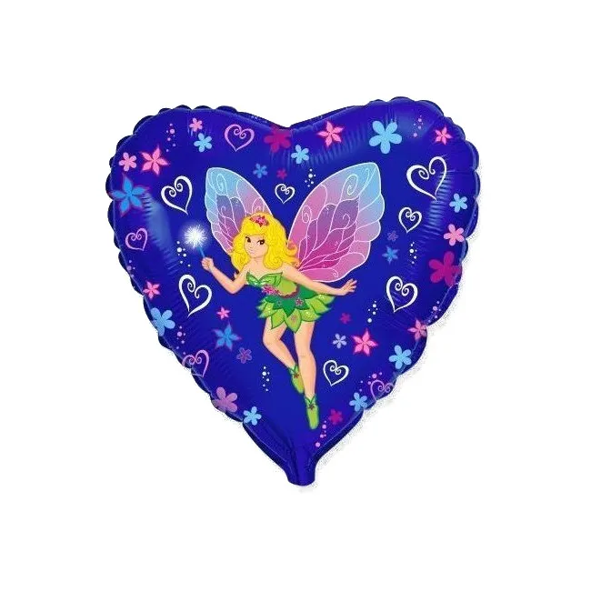 Palloncino cuore di fata farfalla 45cm - festa Conver