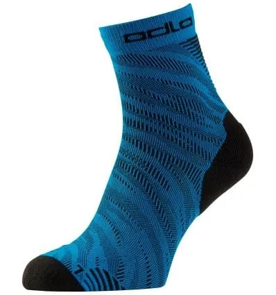 Quarter Socks Odlo Ceramicool Run Graphic (bunting indaco - nero)
