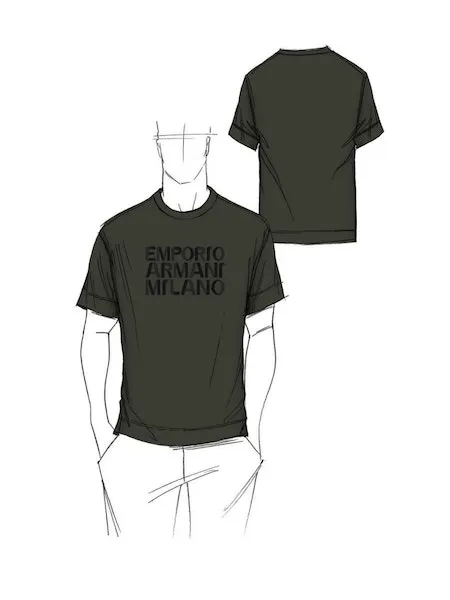 T-shirt in jersey Pima Emporio Armani Milano