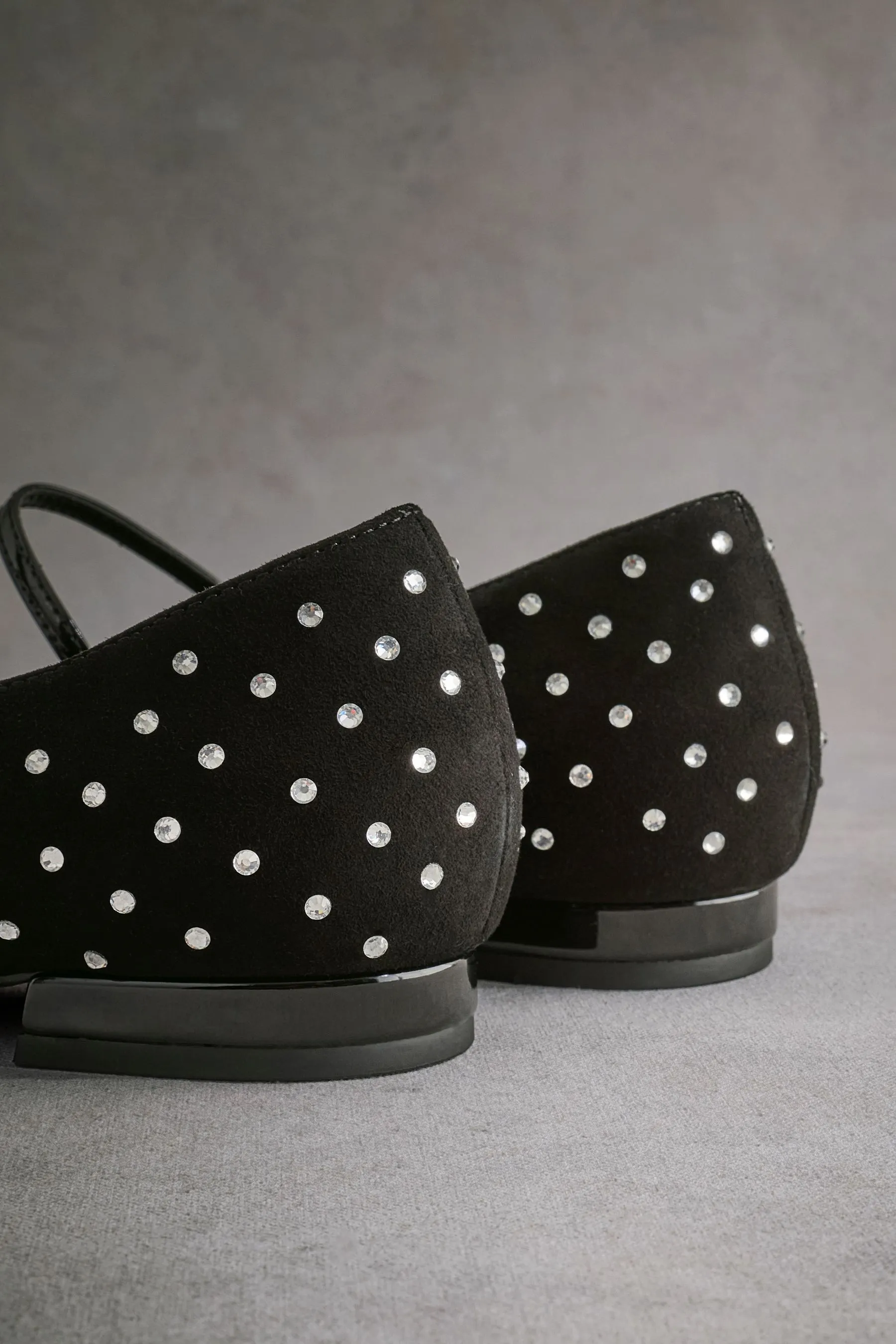 Tabitha Simmons Hai Studded Point Toe Mary Jane Shoes    