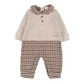 Tutina con colletto beige