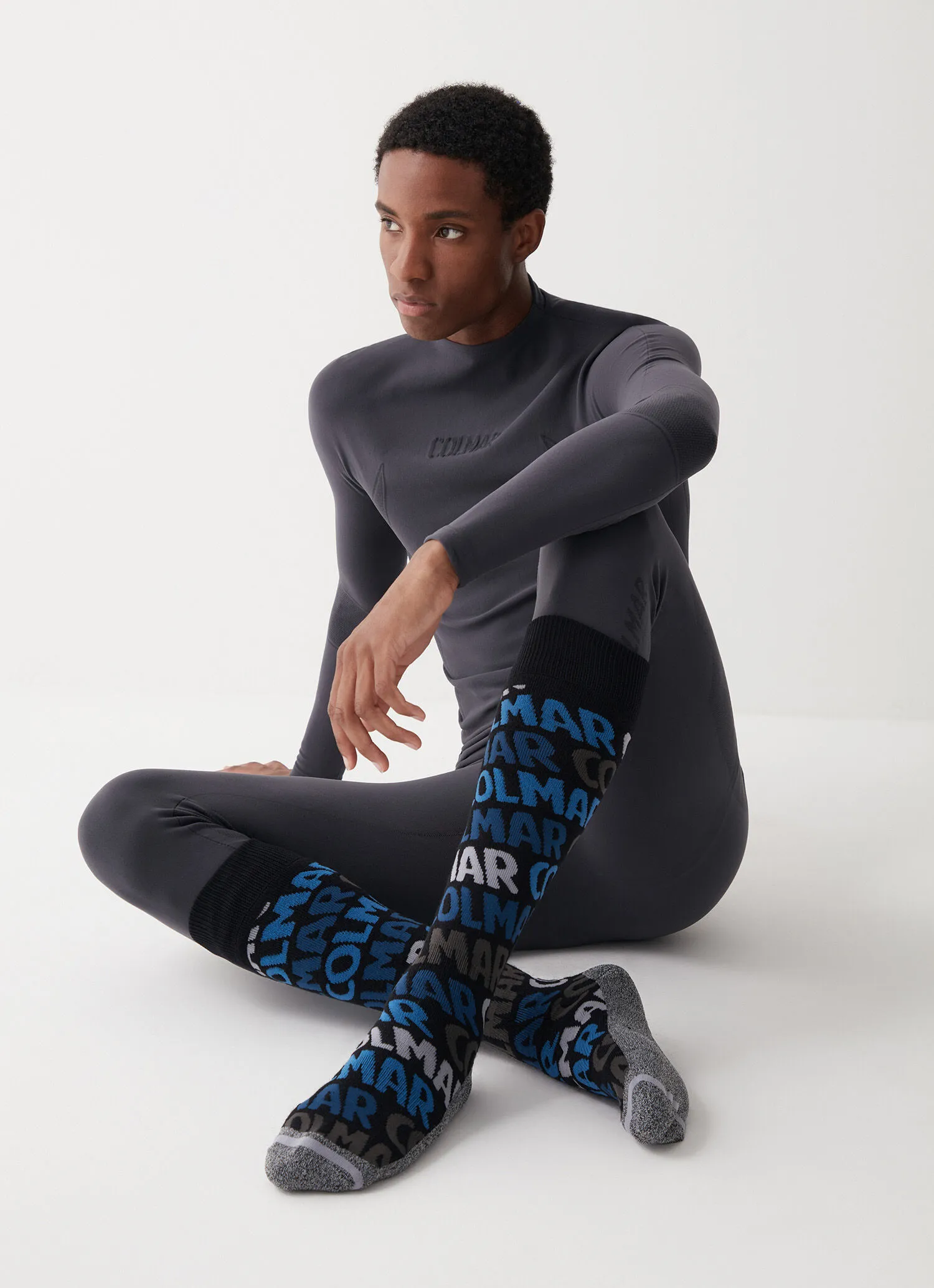 Unisex ski socks in a blend of yarns